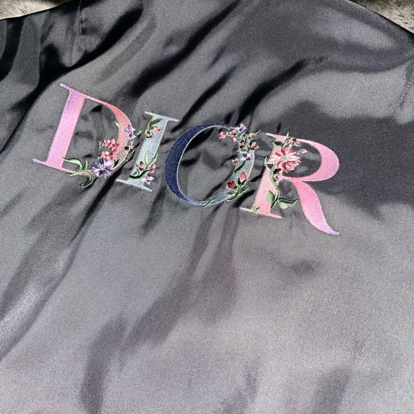 🛑SOLD🛑 Dior Men’s Embroidered Flower Logo Grey Bomber Jacket - Sz Large - Picture 4 of 14